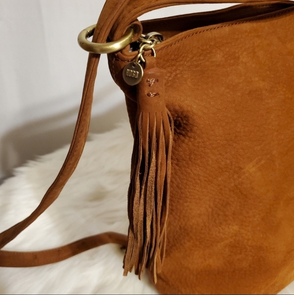 HOBO BLAZE Rust Convertible Pebbled Velvet Suede Shoulder Bag/Backpack - Picture 2 of 9